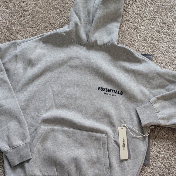 Essentials Gray Hoodie Sweater for Men - Picture 1 of 5